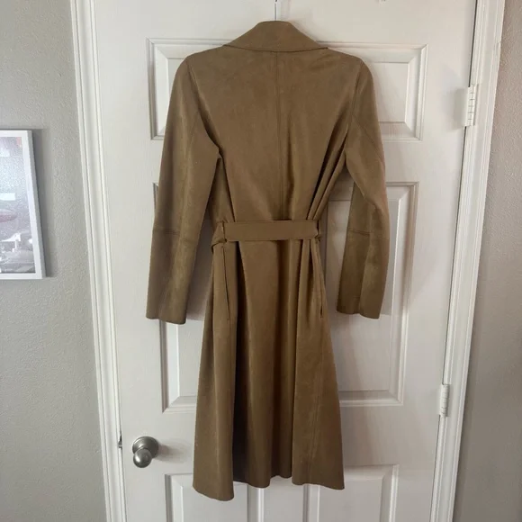 NWT H&M Classic Brown Trench Coat - Picture 8 of 9
